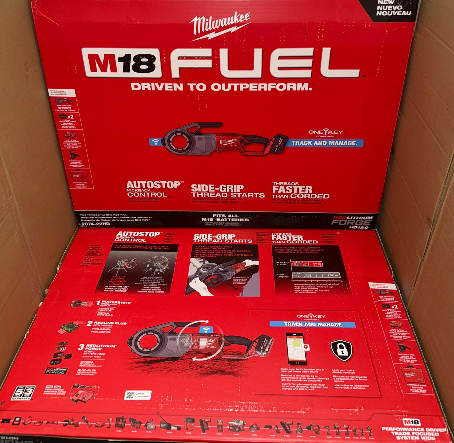 Milwaukee M18 Fuel Pipe Threader Kit w/One Key. Model #2874-22HD