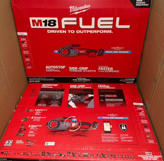 Milwaukee M18 Fuel Pipe Threader Kit w/One Key. Model #2874-22HD