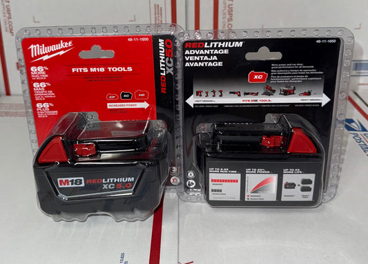 Milwaukee M18 XC5.0 Battery. Model #48-11-1850. (1 Battery)