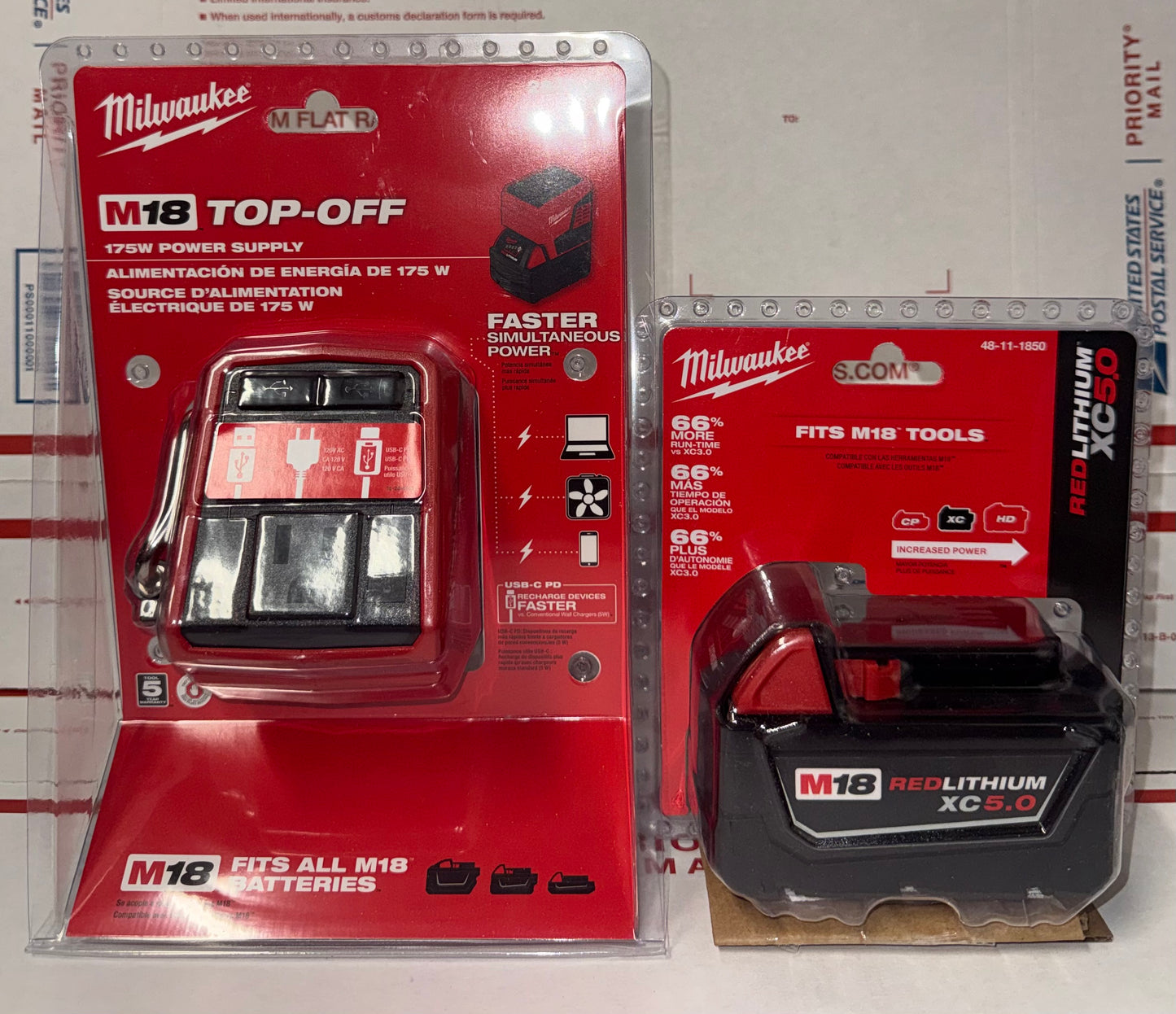 Milwaukee M18 175watt Compact Inverter w/M18 XC5.0 Battery! Model #2846-20/48-11-1850