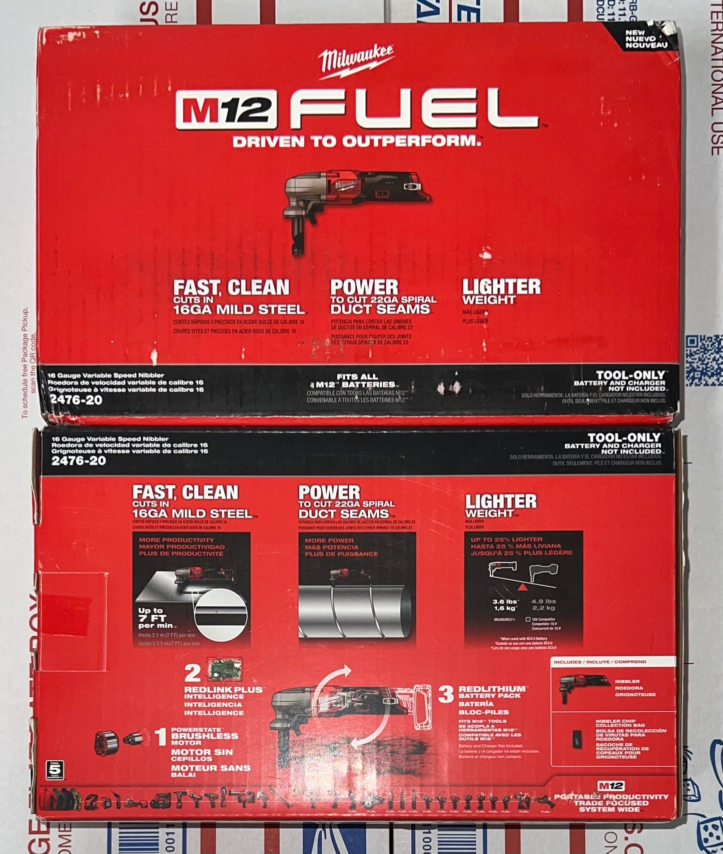Milwaukee M12 Fuel 16 Gauge Variable Speed Nibbler. Model #2476-20