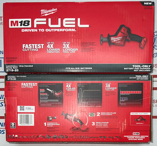 Milwaukee M18 Fuel Hackzall One Handed Recip Saw. Model #2719-20
