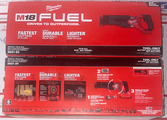 Milwaukee M18 Fuel Sawzall Recip Saw. Model #2821-20