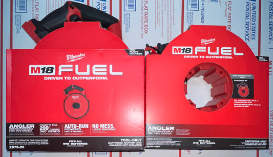 Milwaukee M18 Fuel Angler Pulling Fish Tape Powered Base & 100’ Non Conductive Cartridge.