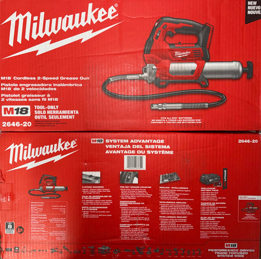 Milwaukee M18 2-Speed Grease Tool. Model #2646-20