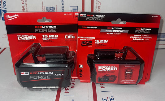 Milwaukee M18 Forge 6.0ah Battery. Model #48-11-1861