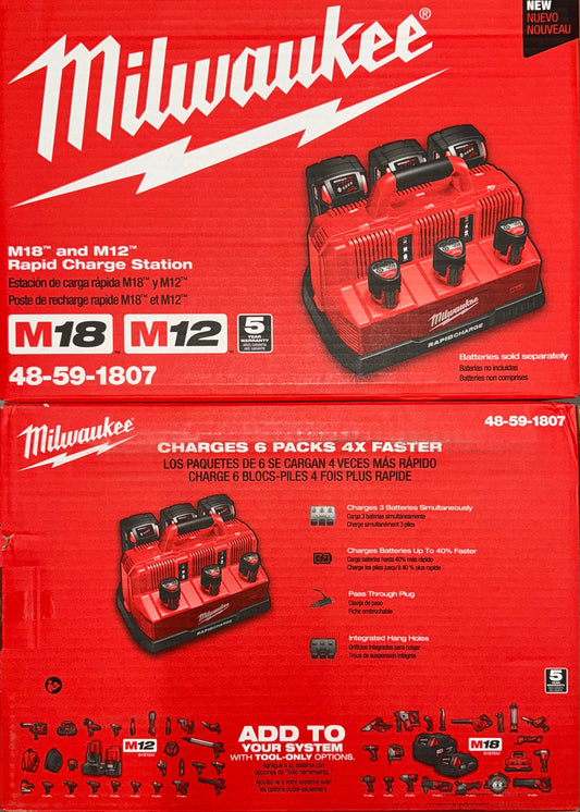 Milwaukee M18 & M12 Rapid Charge Station. Model #48-59-1807