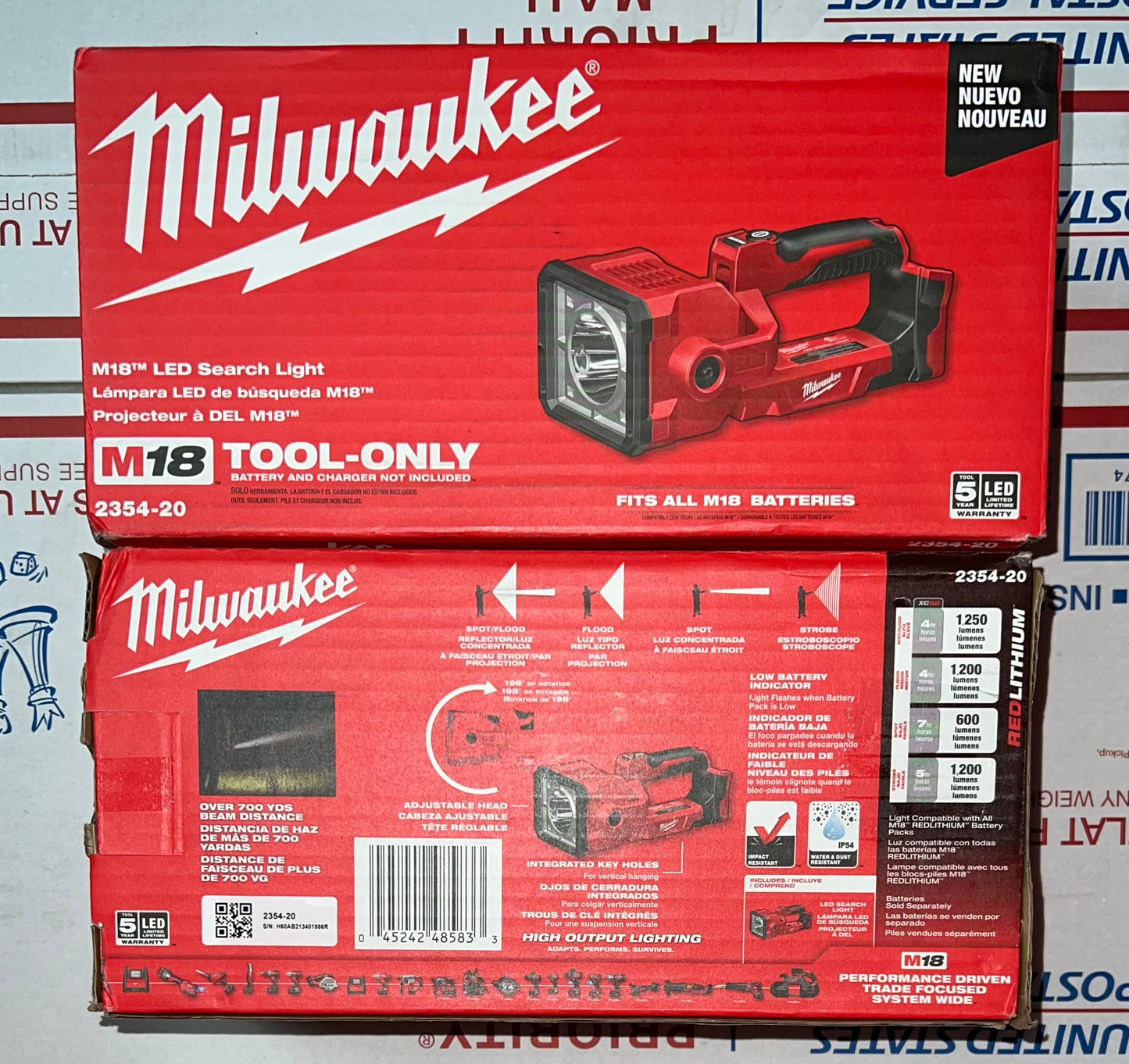 Milwaukee M18 LED Search Light. Tool Only. Model #2354-20