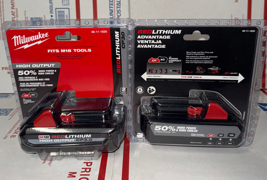 Milwaukee M18 High Output CP3.0 Battery. (1 Battery)Model #48-11-1835