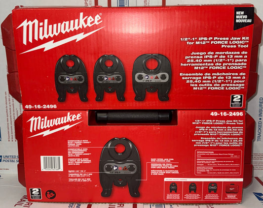 Milwaukee 1/2”-1” IPS-P Press Jaw Kit for M12 Pro Press (Sold Separately). Model #49-16-2496