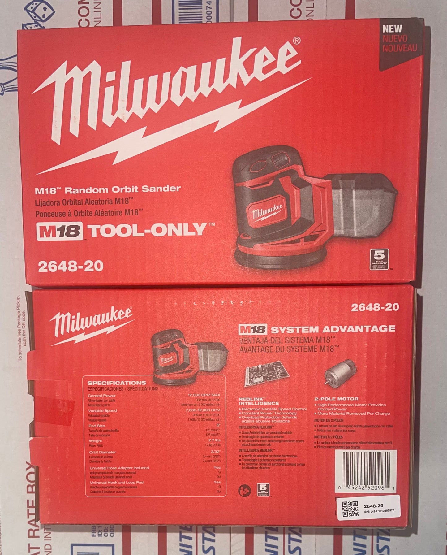 Milwaukee M18 Random Orbit Sander. Tool Only. Model #2648-20