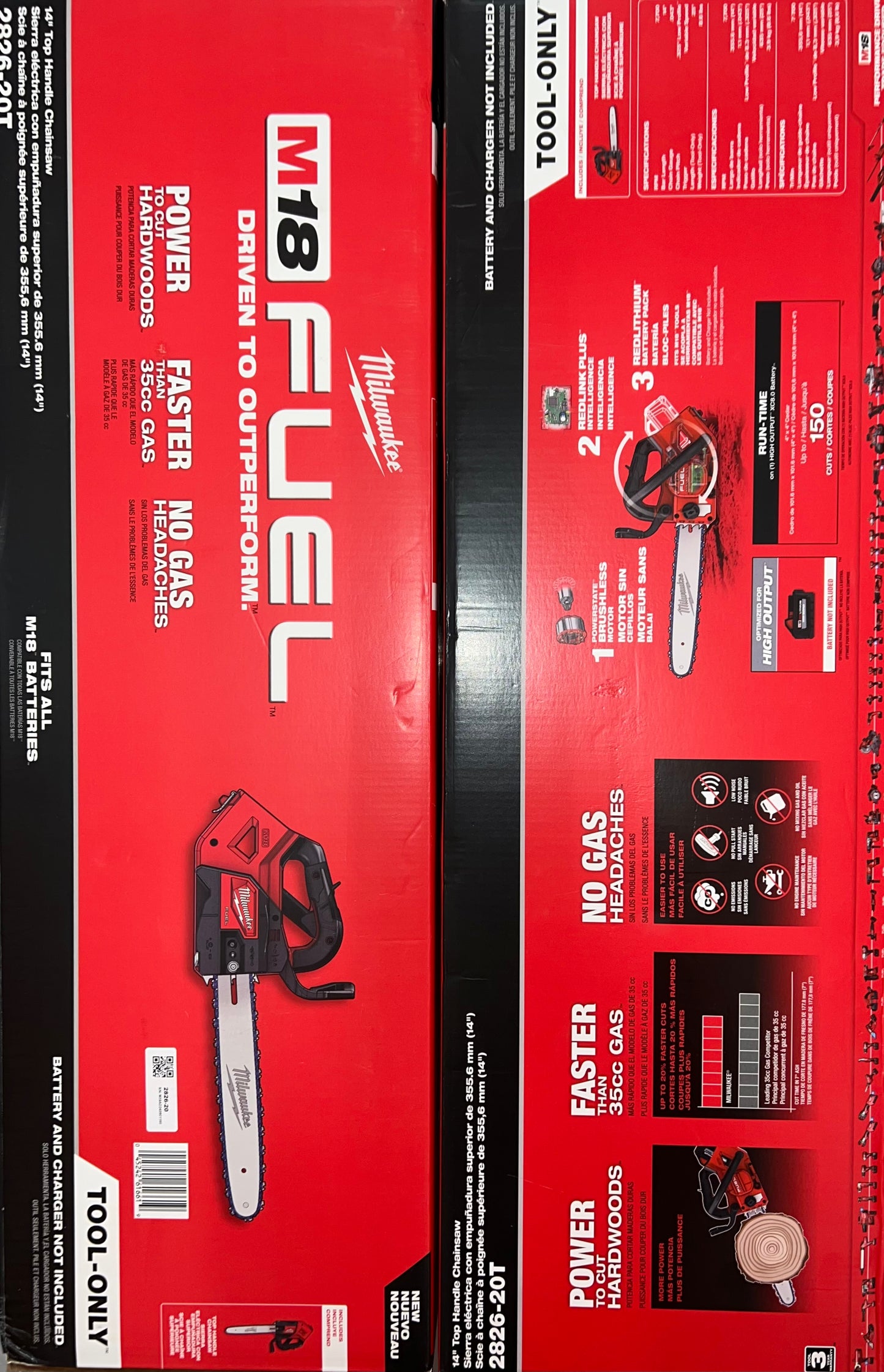 Milwaukee M18 Fuel 14” Top Handle Chainsaw. Model #2826-20T