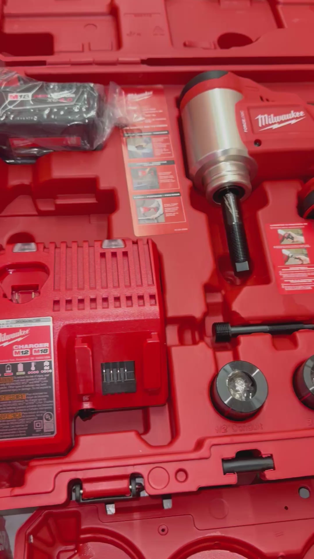 n0n0　0107 ♡ Milwaukee M18 Force Logic 10ton Knockout Tool Kit 1/2