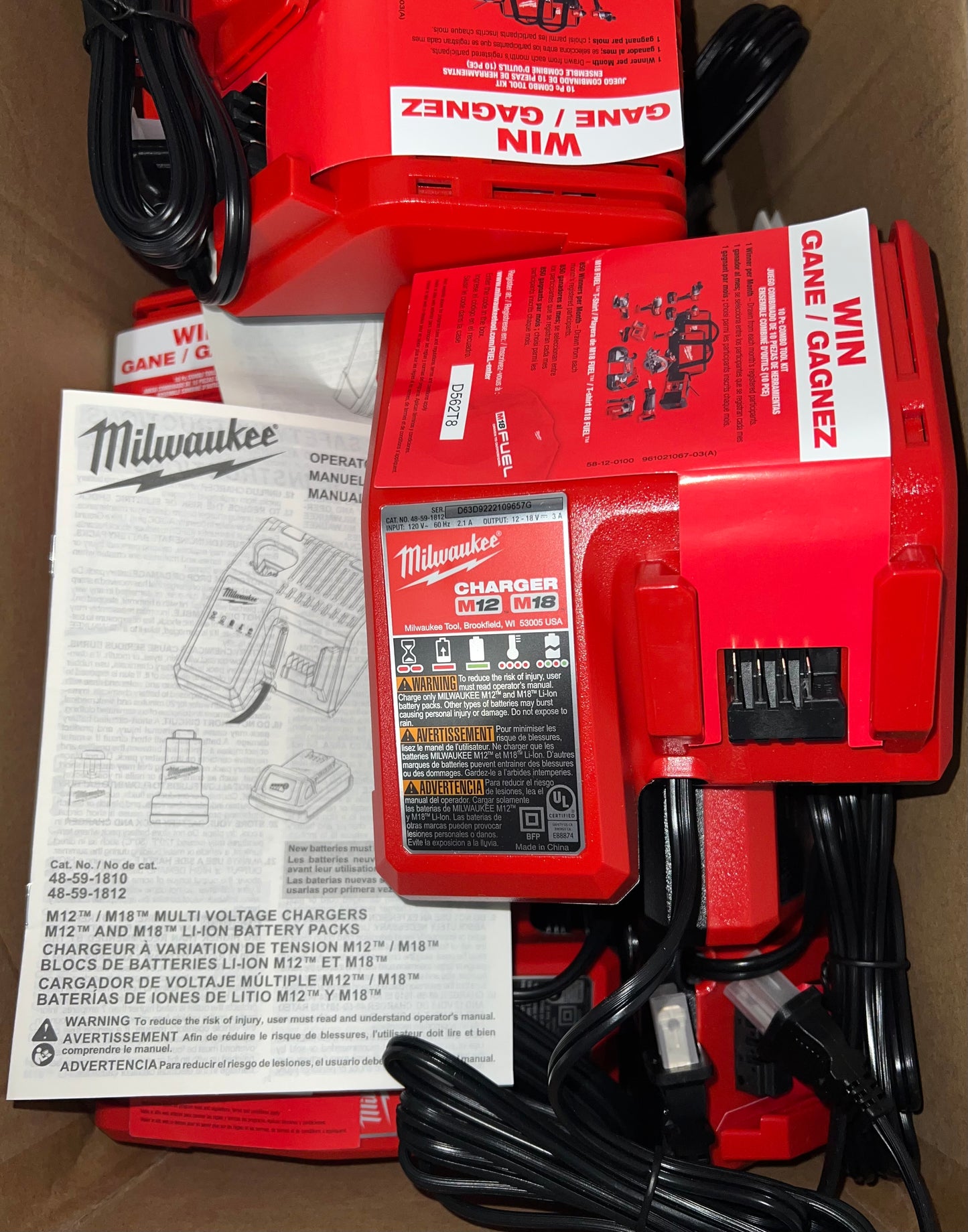 Milwaukee M18 & M12 Multi Voltage Charger. Model #48-59-1812