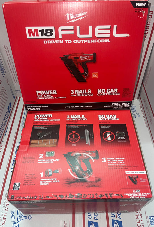 Milwaukee M18 Fuel 30* Framing Nailer. Model #2745-20