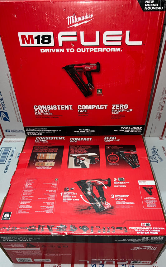 Milwaukee M18 Fuel 15 Guage Finish Nailer. Model #2839-20
