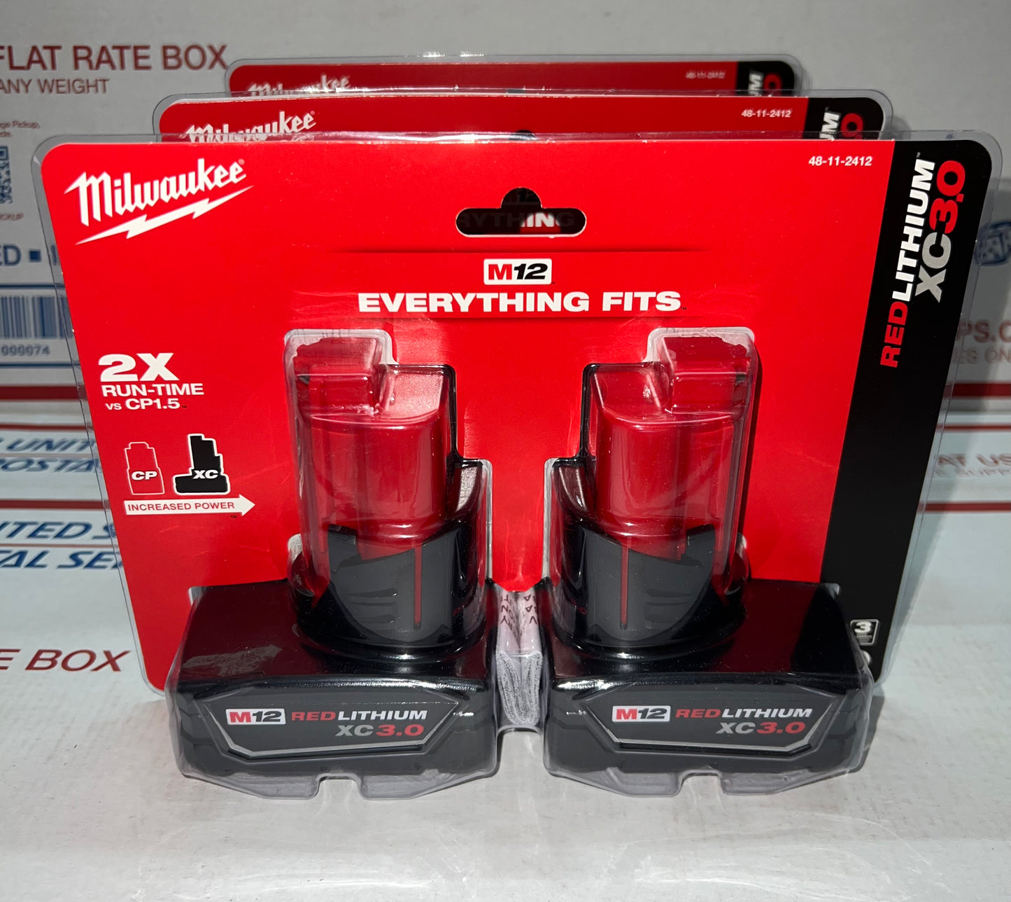 Milwaukee M12 XC3.0ah 2-Battery Pack. Model #48-11-2412