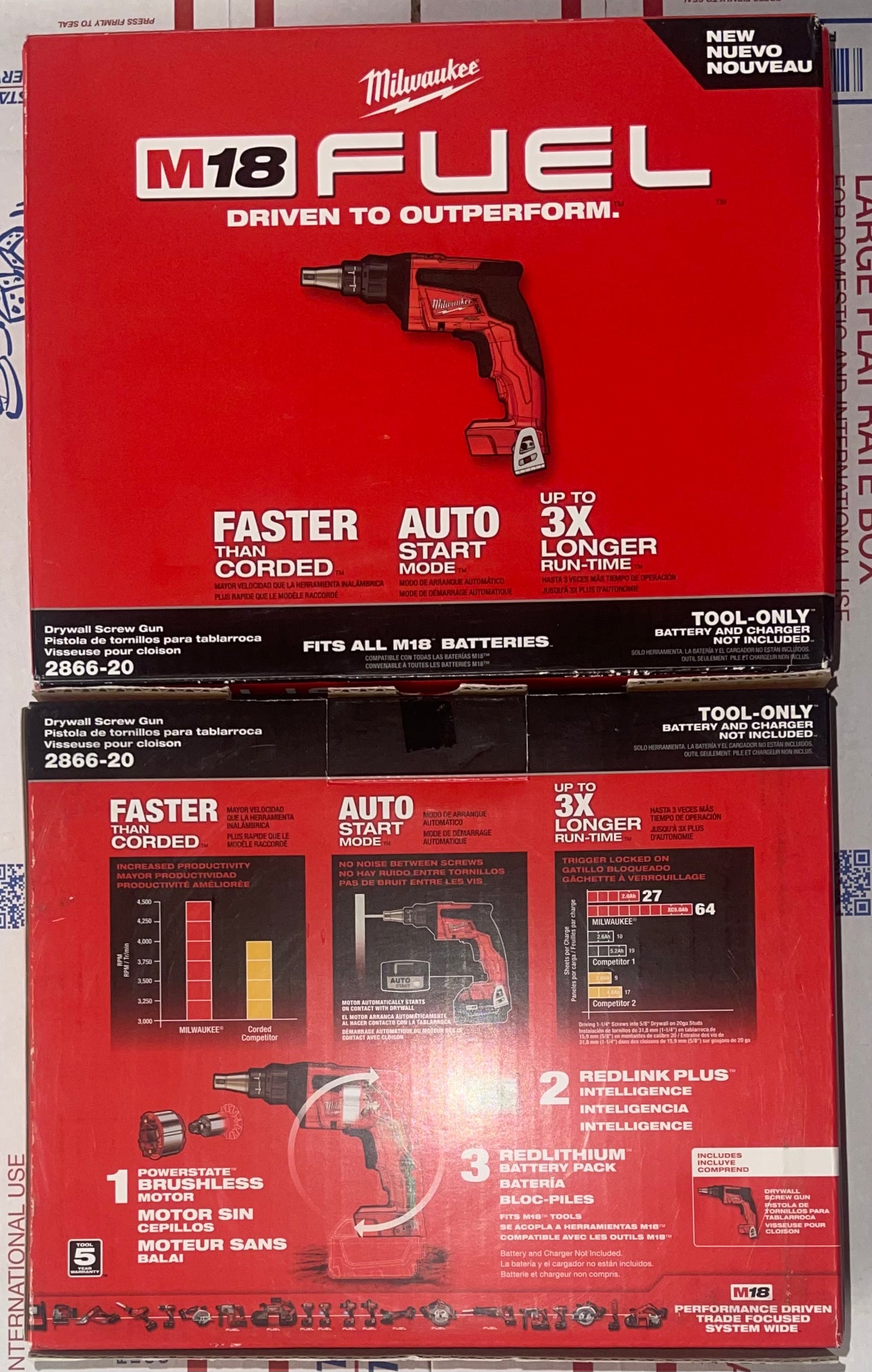 Milwaukee M18 Fuel Sheetrock Screwgun. Model #2866-20