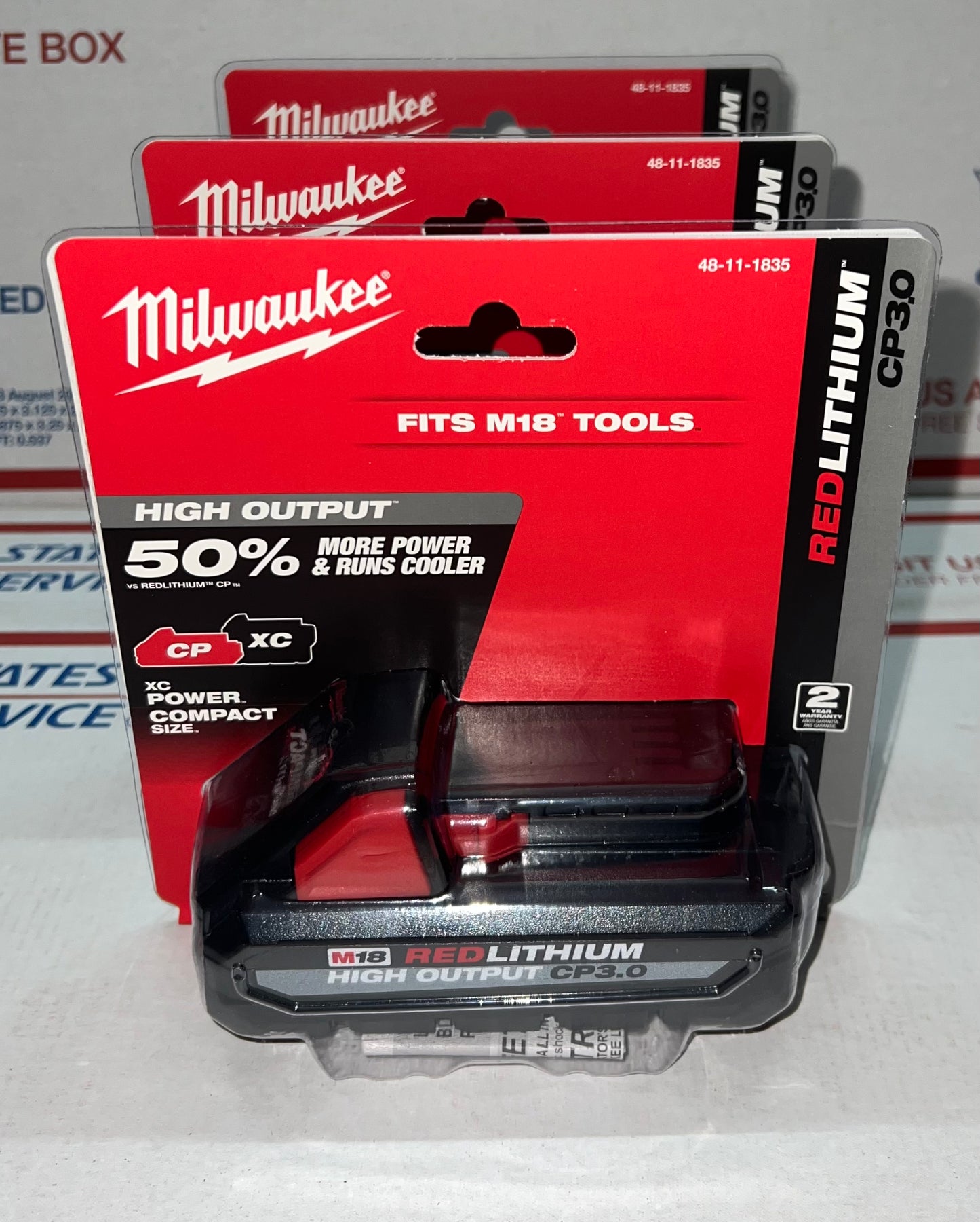 Milwaukee M18 High Output CP3.0 Battery. Model #48-11-1835